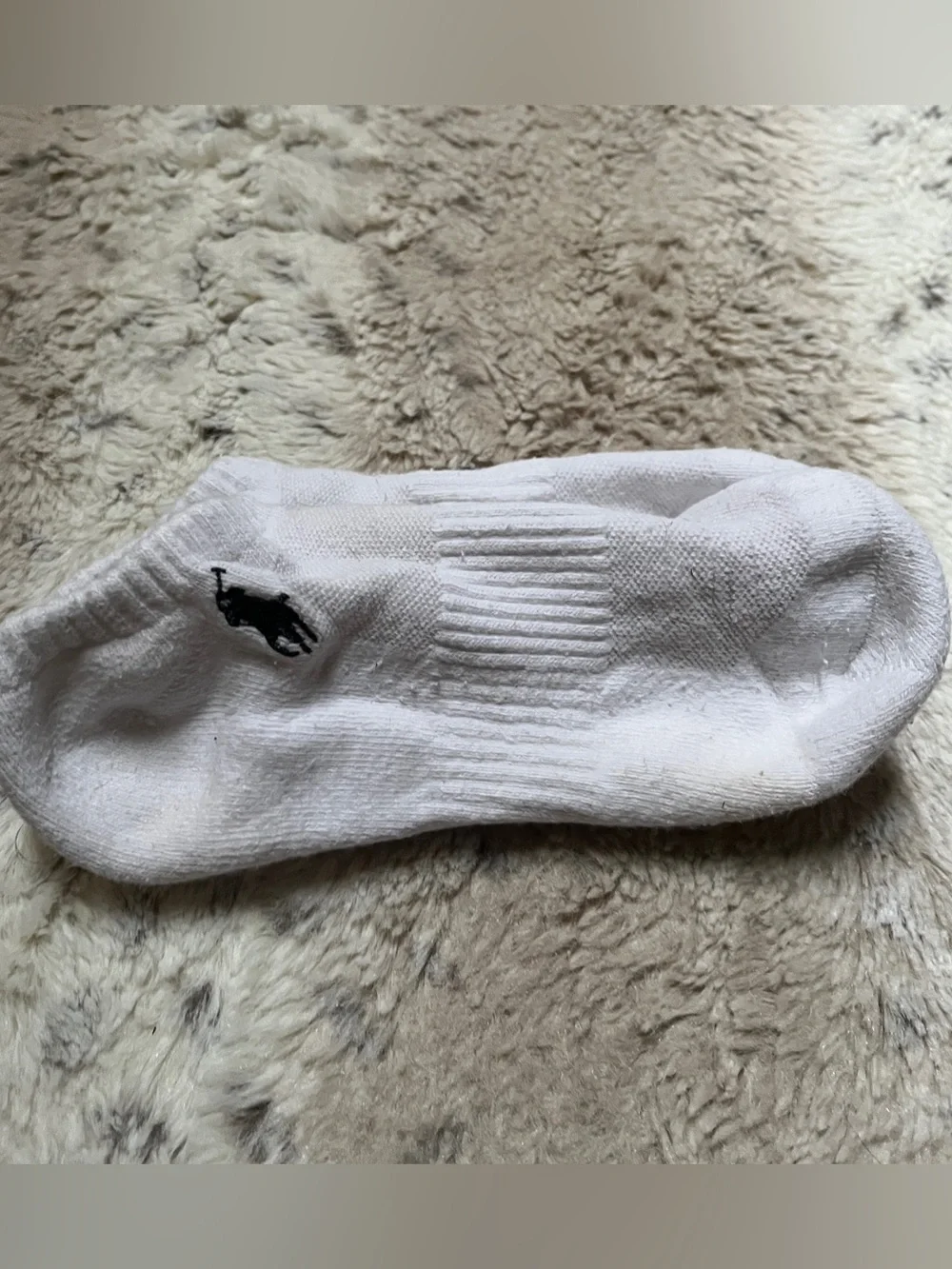 Polo by Ralph Lauren White Low-Cut No-Show Sock with Black Pony